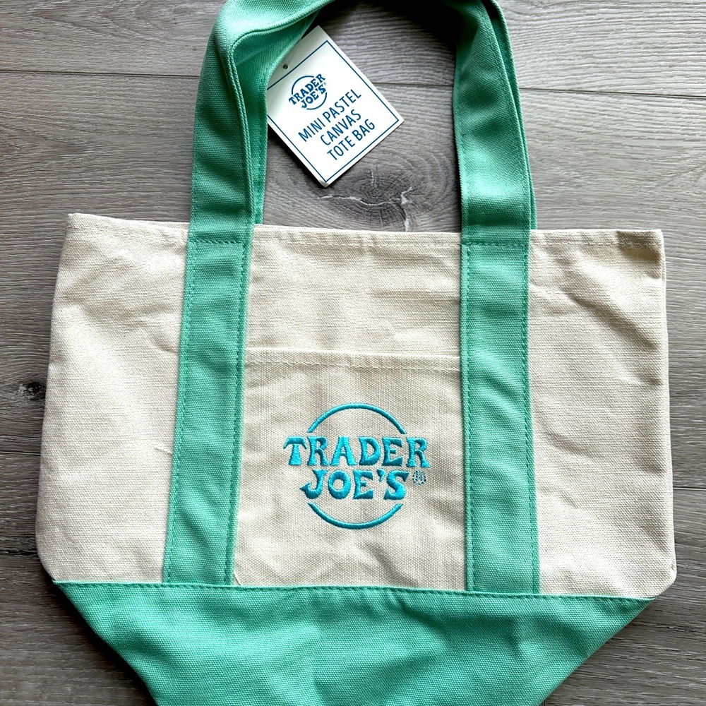 Trader Joe's Mini Tote Bag - Teal